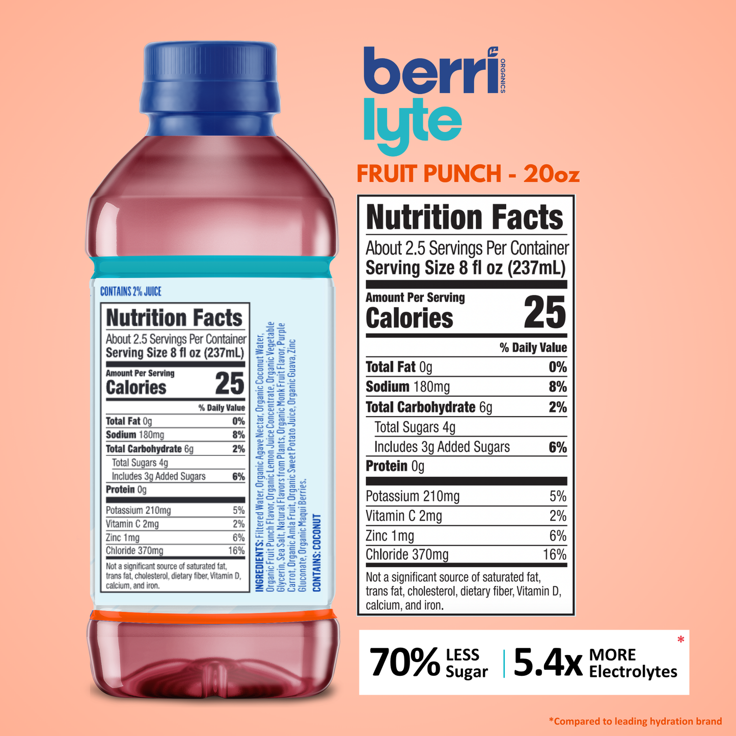 Berri Lyte Fruit Punch Organic Sports Drink