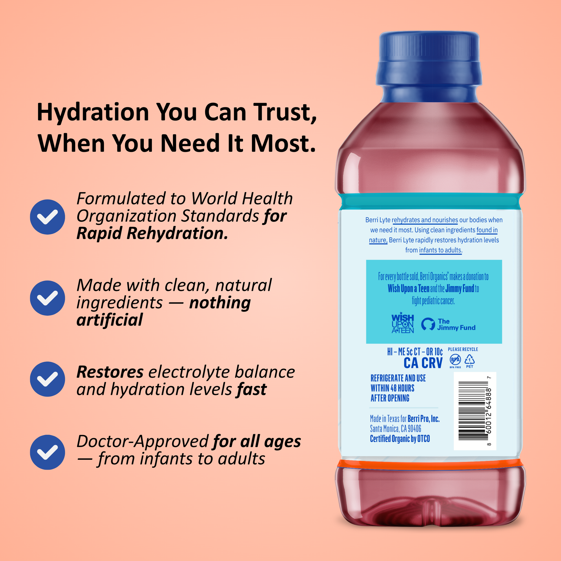 organic hydration drink fruit punch flavored