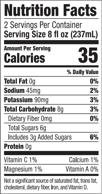 Berri Fit Nutrition Facts